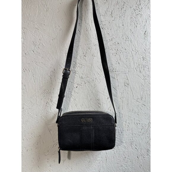 GUESS Trixy faux-leather small women's camera crossbody bag - Black - Picture 5 of 14